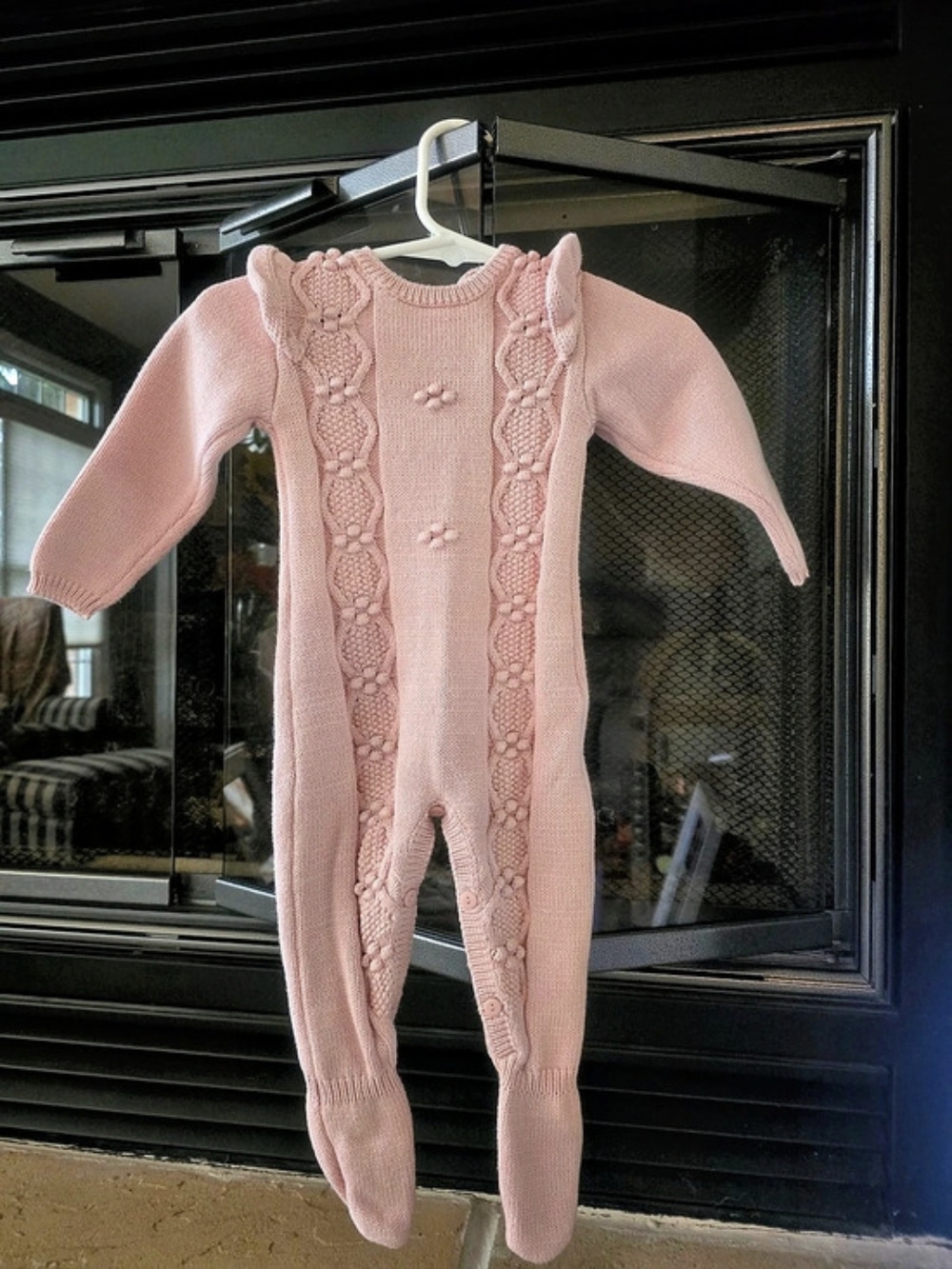 Sfera Pink Knit Footie Baby 3-6M Like New